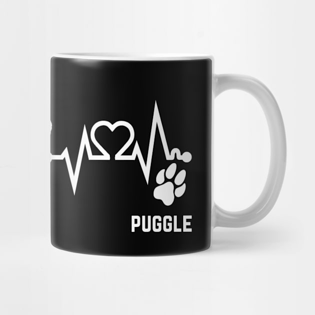 puggle heartbeat gift shirt by Upswipe.de